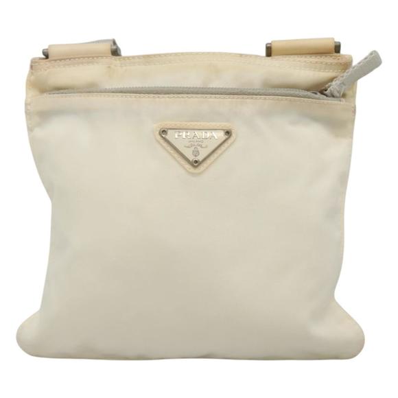 PRADA Shoulder Bag Nylon White Silver Auth hk2216 - Picture 13 of 16